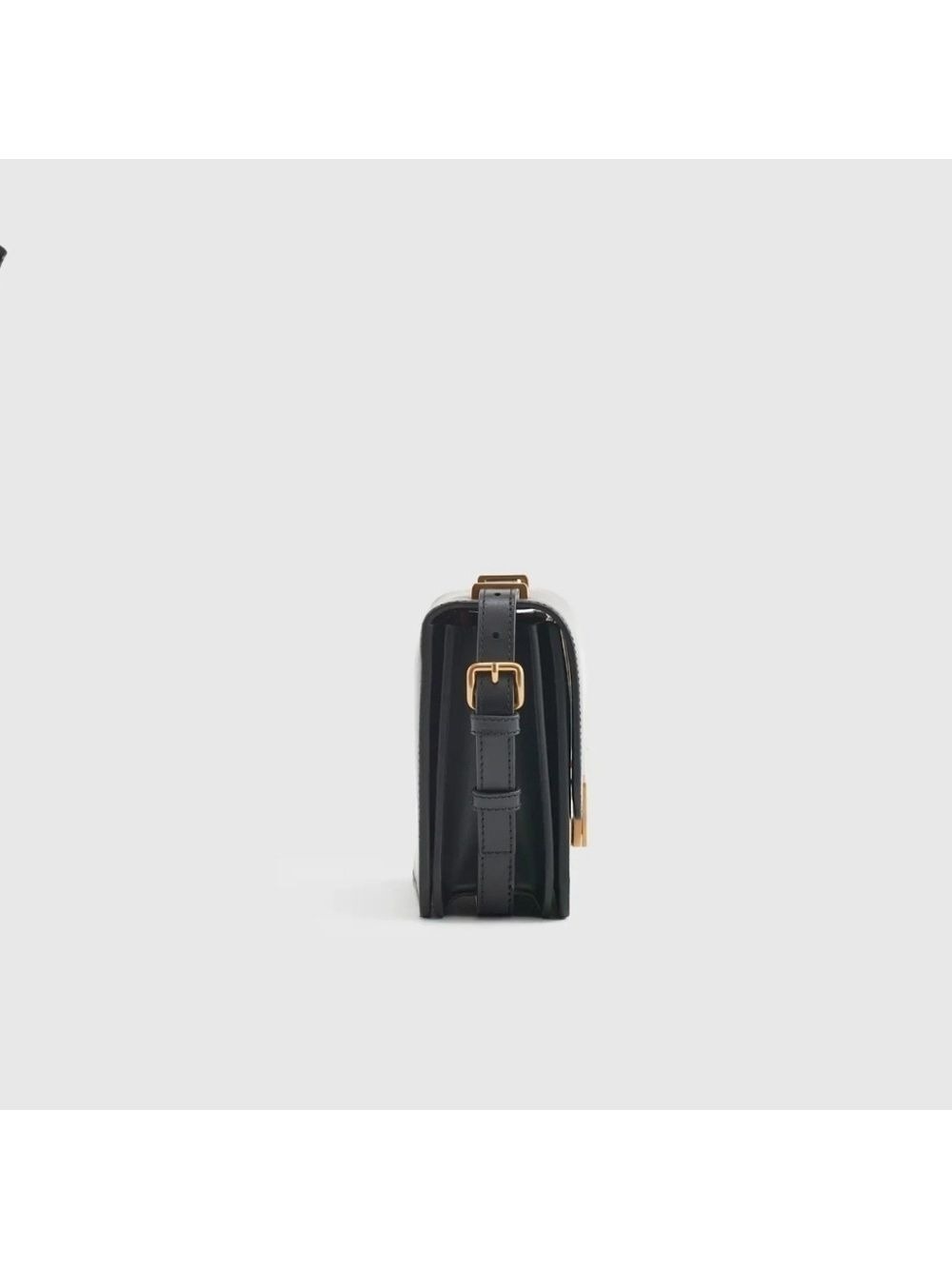 New Gorgeous. Our Italian Leather Black Box Shoulder Bag - Picture 5 of 7